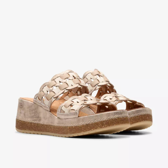 Clarks Kassandra Mule Women’s Metallic Wedge Sandal