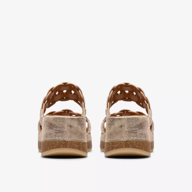 Clarks Kassandra Mule Women’s Metallic Wedge Sandal