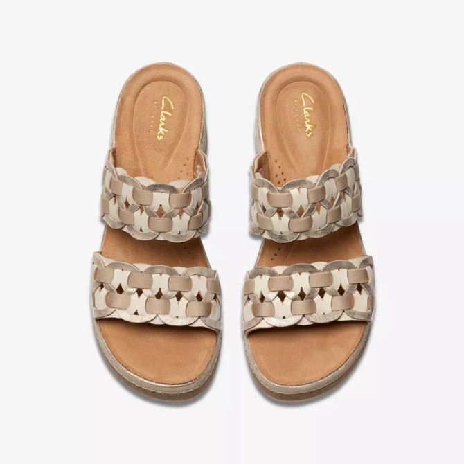 Clarks Kassandra Mule Women’s Metallic Wedge Sandal