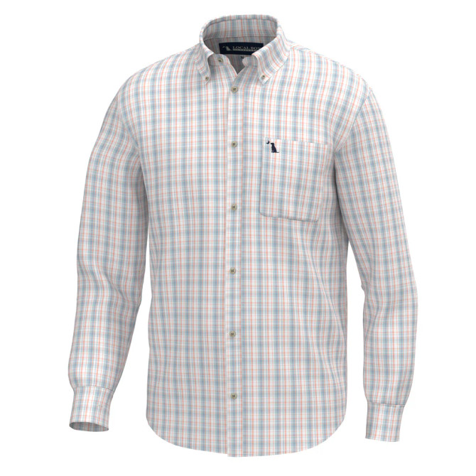 Local Boy Men's Lee Dress Shirt - Lavender/Light Blue/Salmon