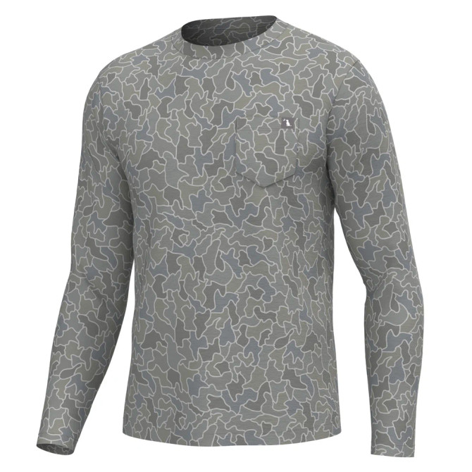 Local Boy Men's Long Sleeve Heather Blend Crew - Cobblestone Grey