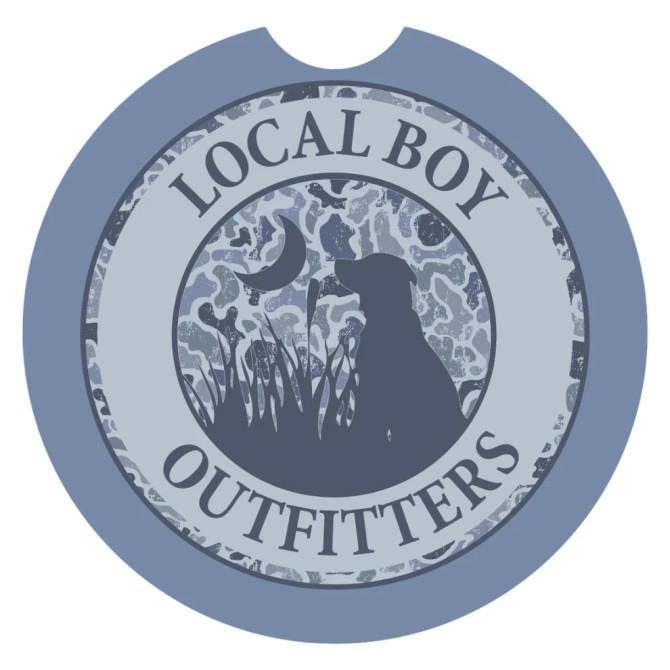 Local Boy Original Distressed LCF Cobalt Circle Car Coaster
