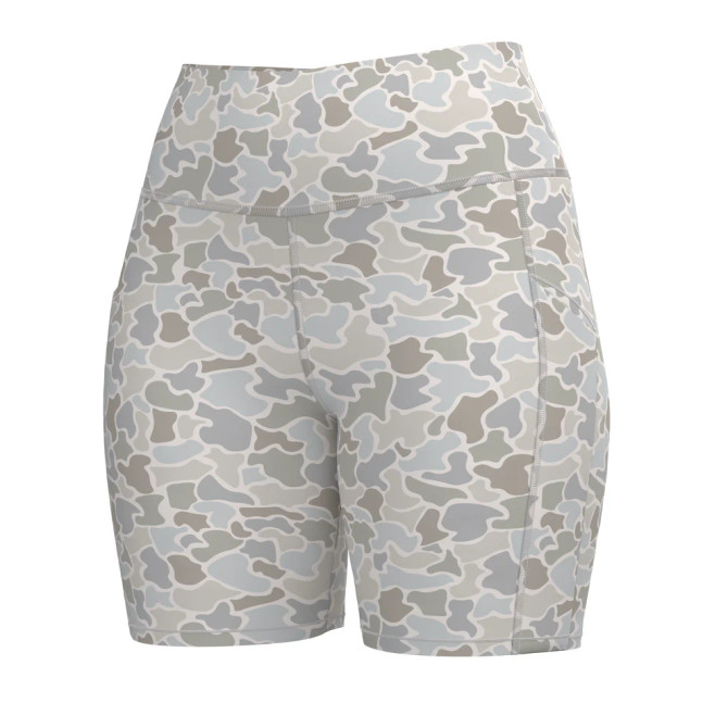 Local Girl Women's Biker Shorts - Forest Camo Saltwater