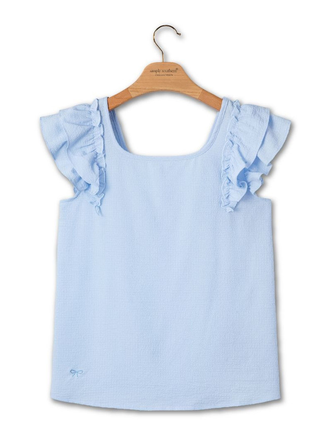 Simply Southern Women's Coquette Top - Blue