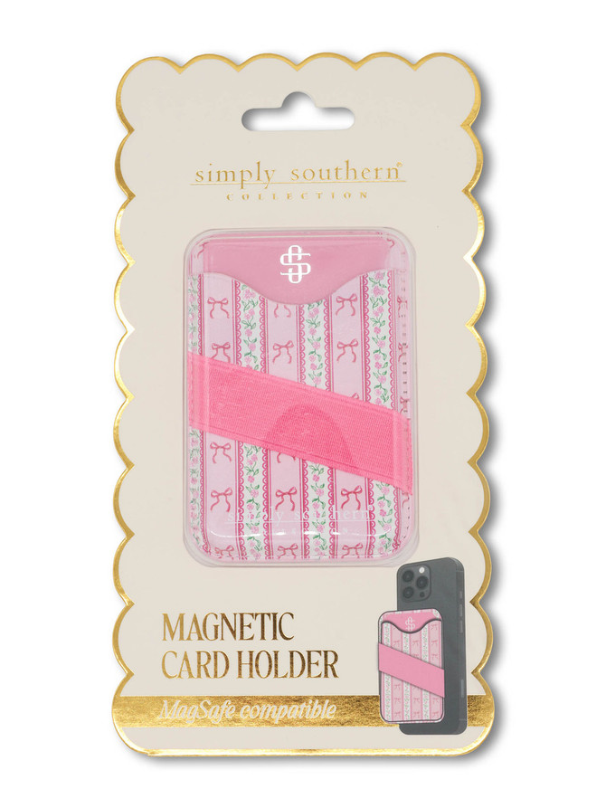 Simply Southern Pink Stripe Magnetic Wallet