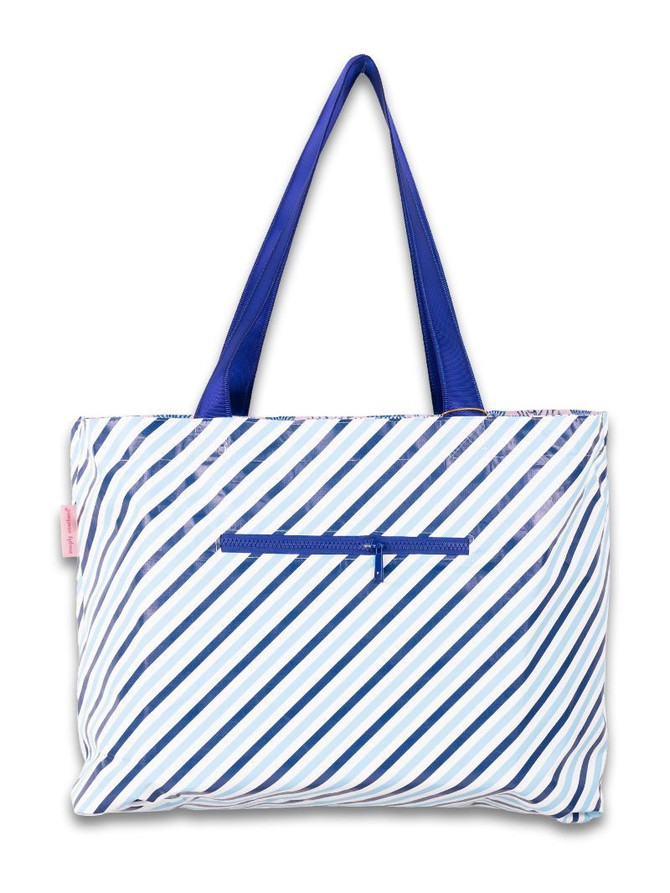 Simply Southern Splash Tote - Bow Stripes