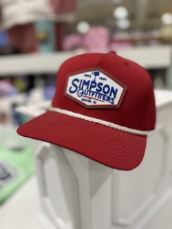 Richardson Simpson Outfitters Red with Blue Patch Hat