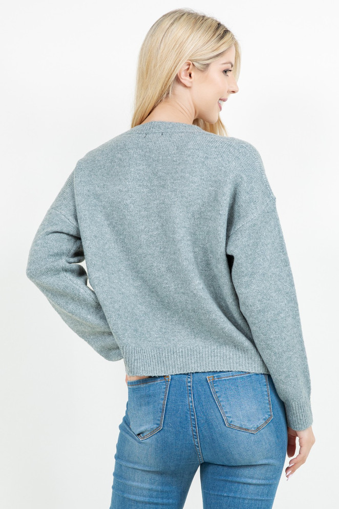 Dreamers Women's Mallard Duck Knit Sweater - Blue