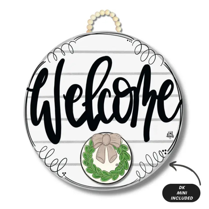 DK Designs Shiplap "Welcome" Hanger + Mini
