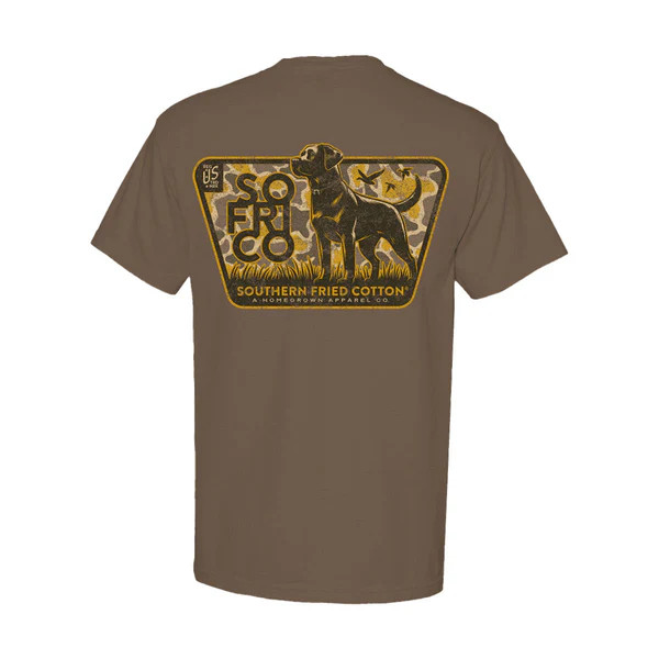 Southern Fried Cotton Men's Duck Camo Tee - Espresso