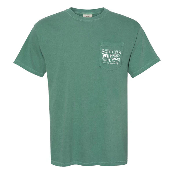 Southern Fried Cotton Men's Bass Hunter Tee - Light Green