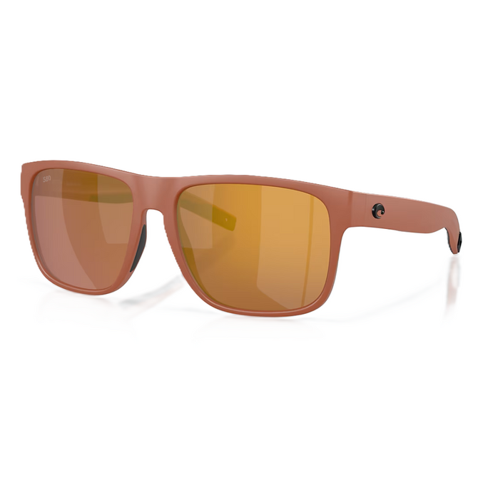 Costa Del Mar Spearo XL Polarized Sunglasses – Matte Terra Cotta Frame with Gold Mirror Lens