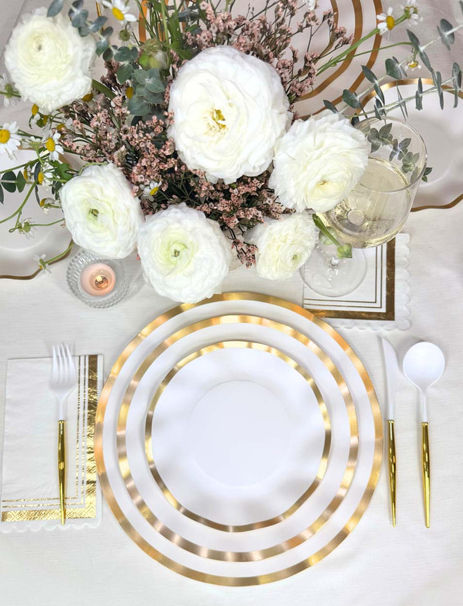 Sophistiplate Everyday White Charger Plates - 8pk