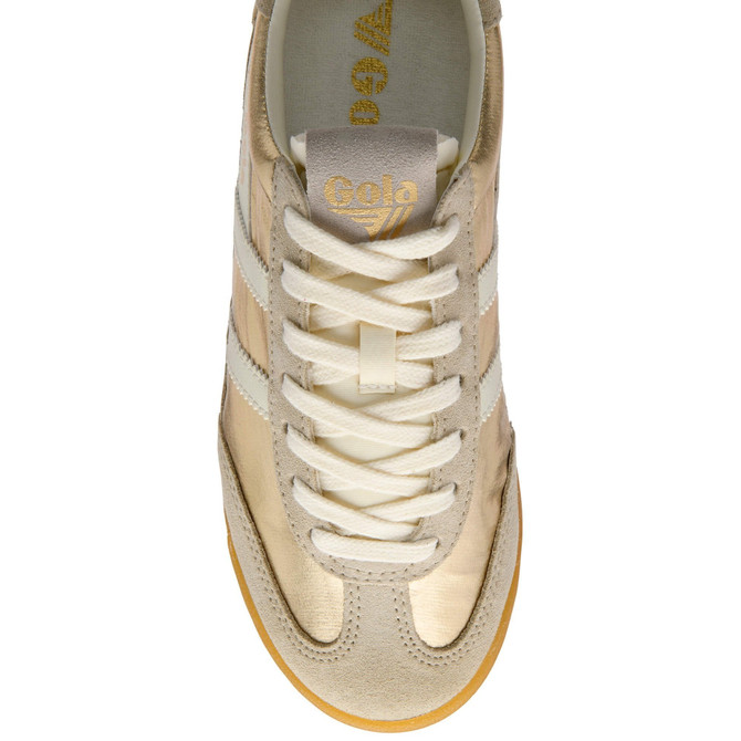 Gola Women’s Firefly Metallic Sneakers – Gold/Off White