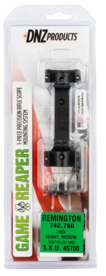 DNZ Products Game Reaper 1-Inch Scope Mount - Medium Height - Remington 742-760 - Black