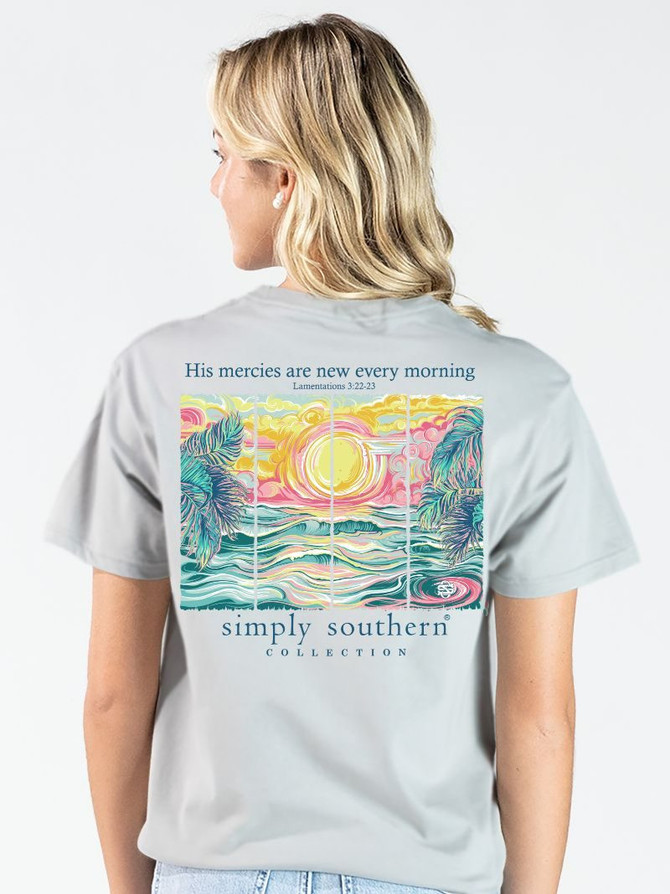 Simply Southern Women's Morning Tee - Lunar