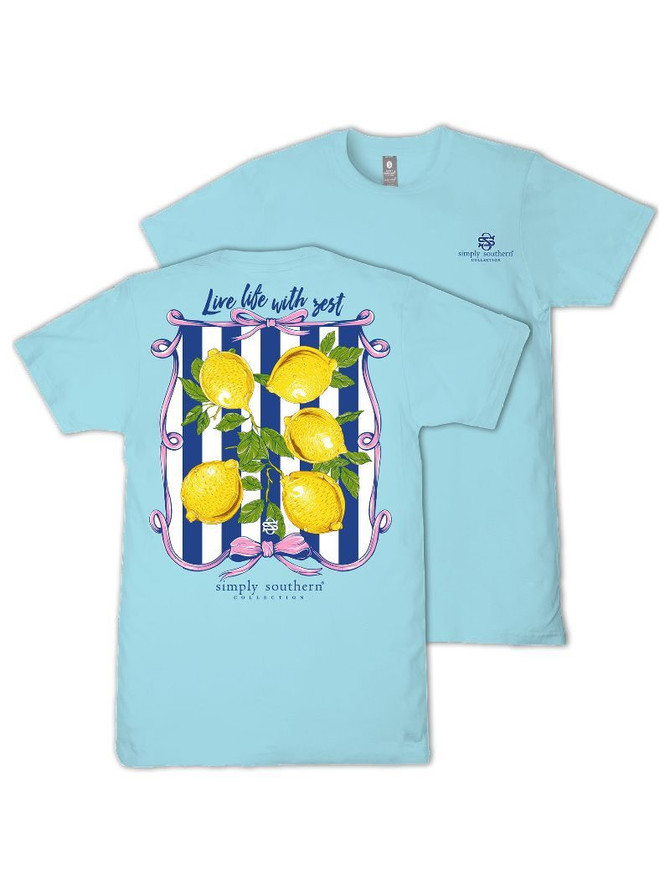 Simply Southern Youth Lemon Tee - Agean