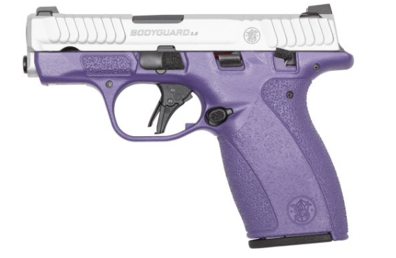 Smith & Wesson Bodyguard 2.0 Semi Auto Pistol, 380 ACP, 2.75" Barrel, Thumb Safety, Bright Purple, 12 Rounds
