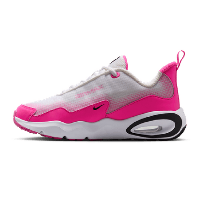 Nike Air Max Nova Youth Running Shoes - White/Black/Fuschia