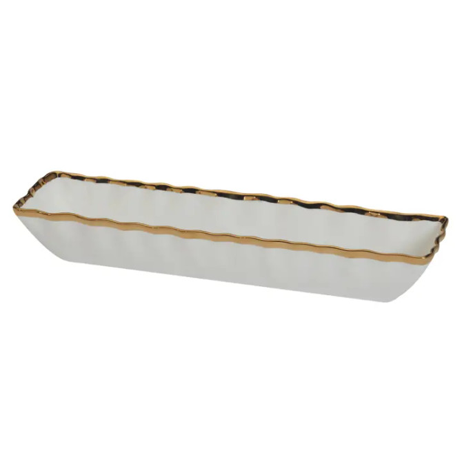 Certified International Regency Gold Cracker Tray