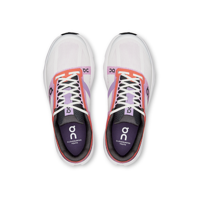 On Cloudsurfer Youth Running Shoes - Crimson/Sakura