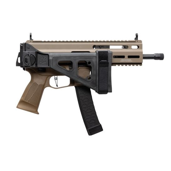 Grand Power Stribog SP9A3 8" 9mm Sub Pistol SBT Brace FDE