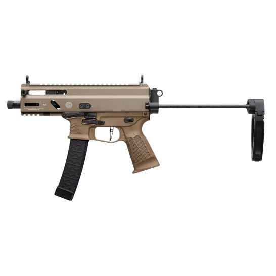 Grand Power Stribog SP9A3S 5.5" 9mm Sub Pistol PDW Tailhook Brace, FDE