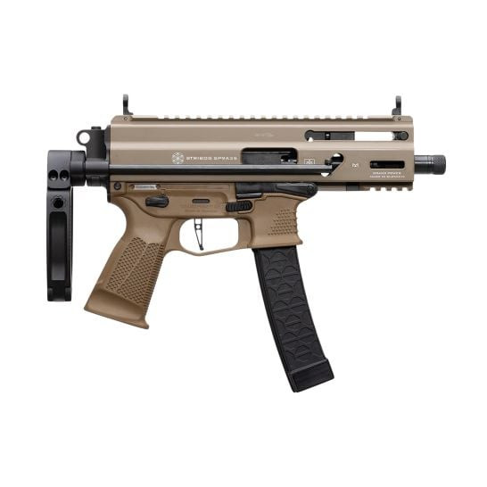 Grand Power Stribog SP9A3S 5.5" 9mm Sub Pistol PDW Tailhook Brace, FDE