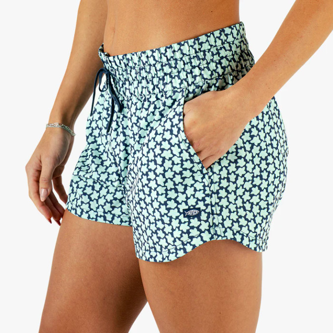 Aftco Women's Printed Strike Shorts - Ink