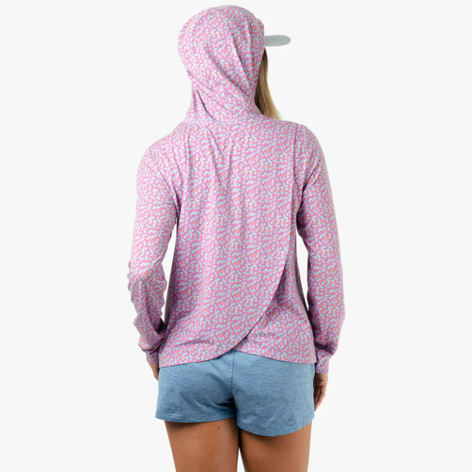Aftco Women's Ocean Bound Hooded Performance Shirt - Pink