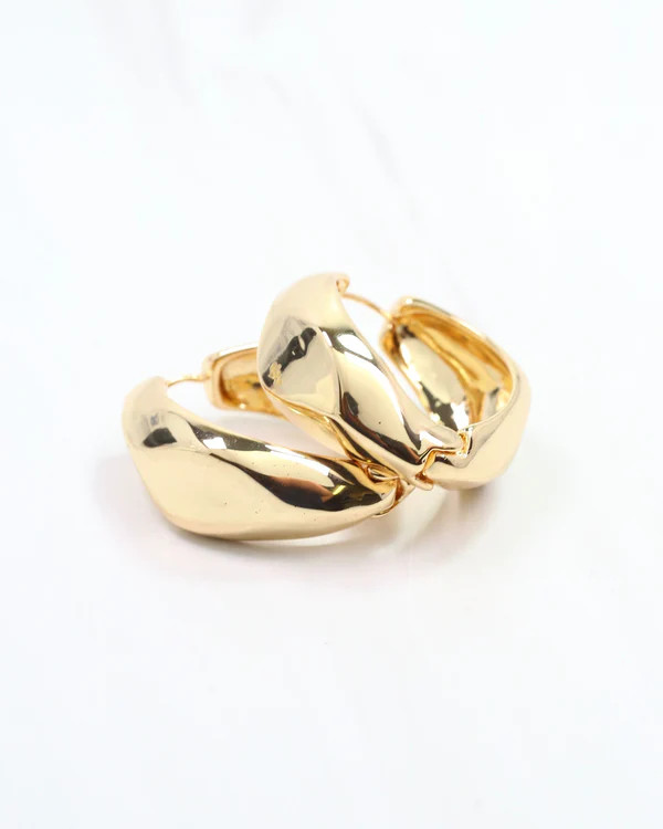 Caroline Hill Mila Hoop Earring Gold