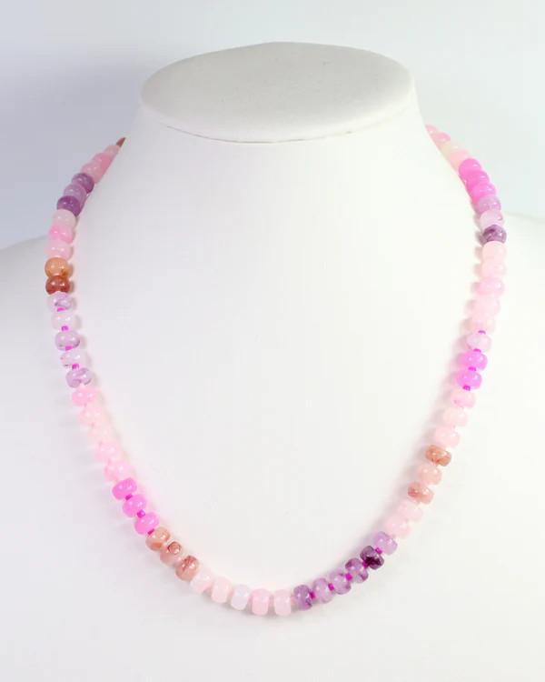 Caroline Hill Cape San Blas Beaded Necklace Pink
