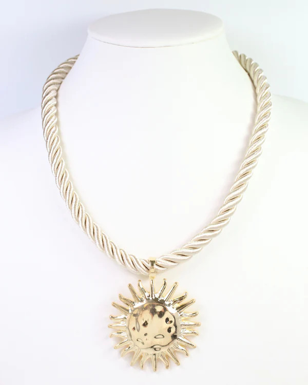 Caroline Hill Grand Haven Sun Cord Necklace Gold