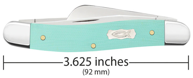 Case Knives Smooth Seafoam Green G-10 Medium Stockman