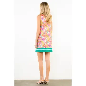 THML Women's Sleeveless Printed Dress - Green