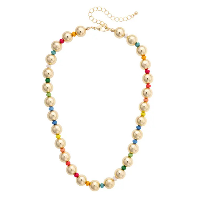 Canvas Blakely Statement Ball Bead Necklace - Rainbow Multi