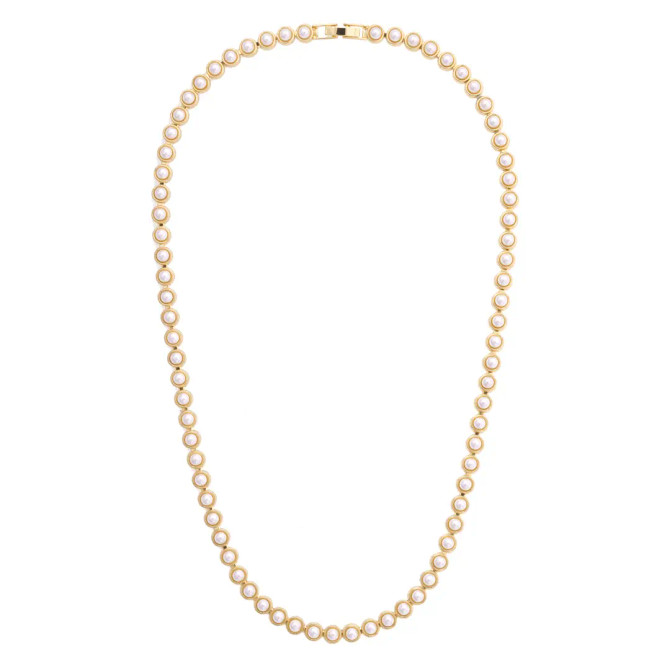 Canvas Ivy Pearl Linked Necklace - Ivory