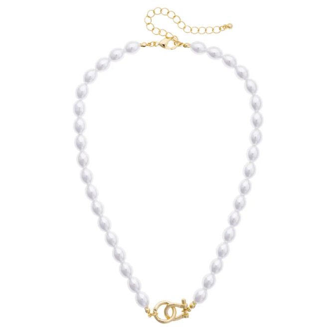 Canvas Celia Pearl Beaded Necklace - Ivory