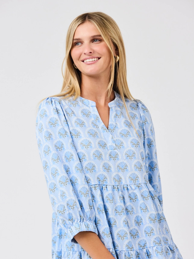 Mary Square Women's Cooper Dress - Botanica Blooms Blue