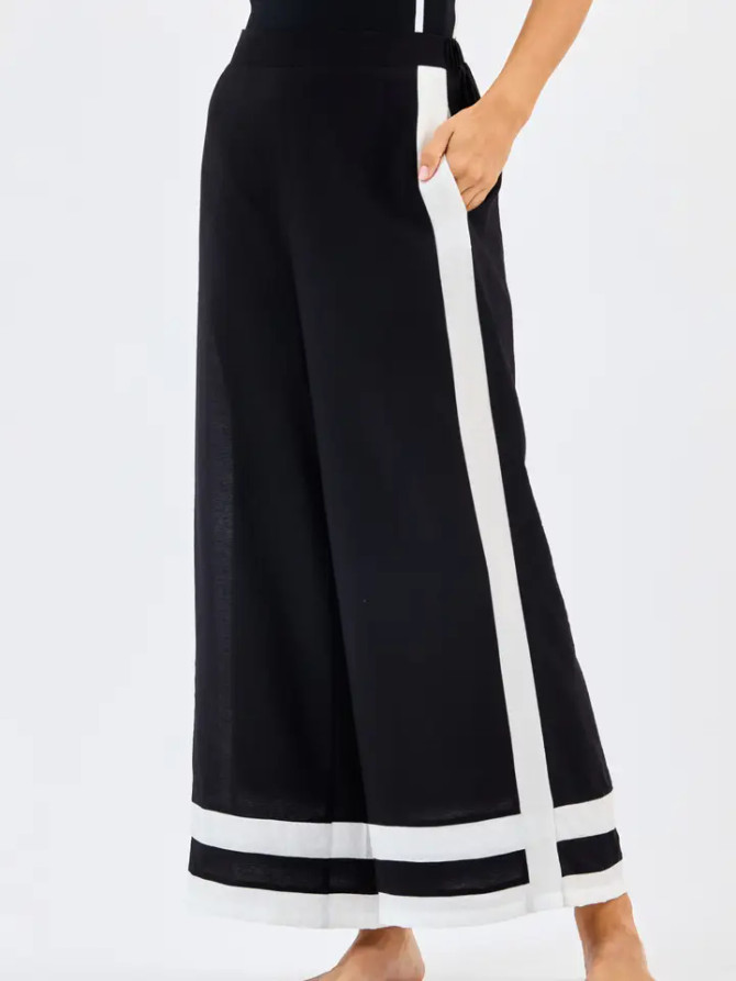 Mary Square Women's Whitley Beach Pants - Black/White