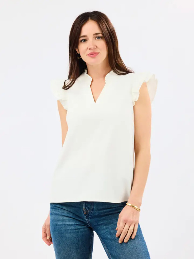 Mary Square Women's Leigh Top - White