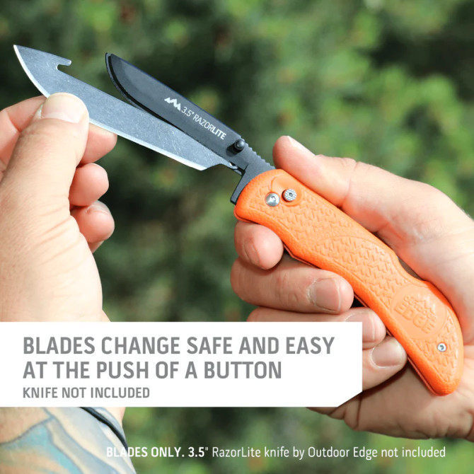 Outdoor Edge 3.0" Drop Point Blades 6pk