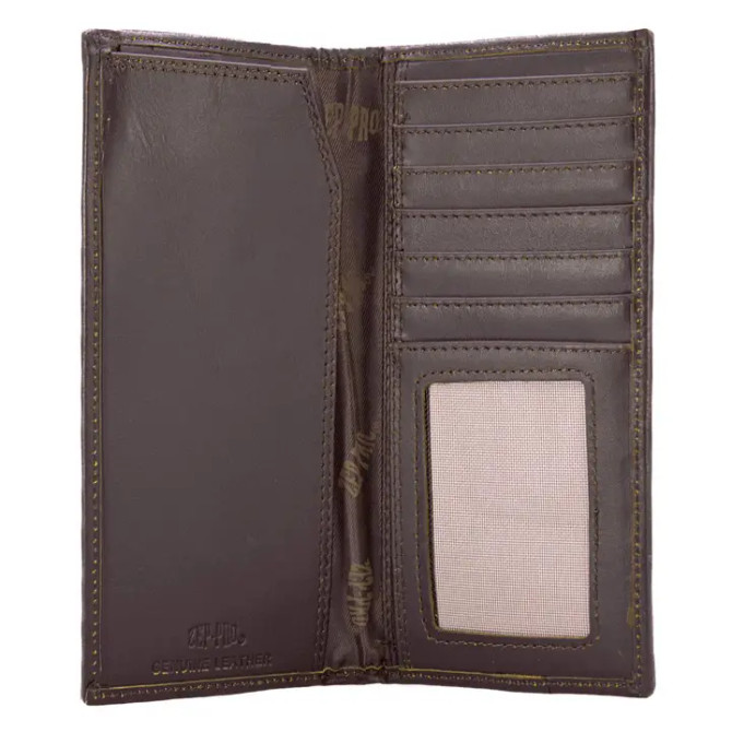 Zep-Pro Shotshell Men's Secretary Old School Camo Leather Wallet - Brown/Tan
