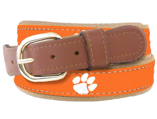 Zep-Pro Youth Clemson Tigers Collegiate Woven Ribbon Belt