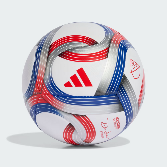 Adidas MLS Training Soccer Ball - White/Royal Blue/Red/Silver