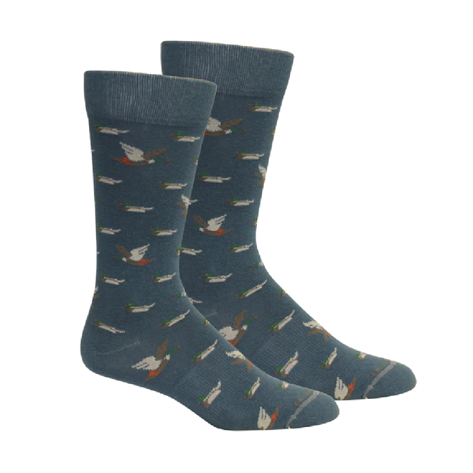 Brown Dog Belhaven Bluestone Socks Premium Southern Crew Socks
