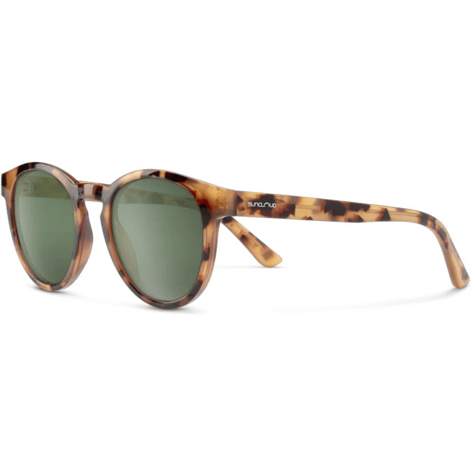 Suncloud Barnes Polarized Sunglasses Yellow Tortoise Grey Green Lens
