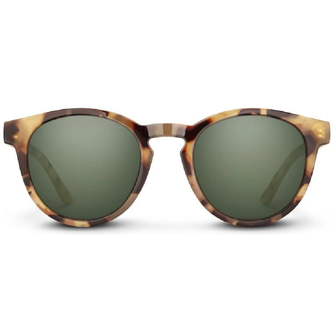 Suncloud Barnes Polarized Sunglasses Yellow Tortoise Grey Green Lens
