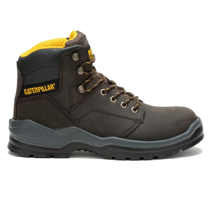 Caterpillar Striver Waterproof Steel Toe Work Boots for Men – Brown