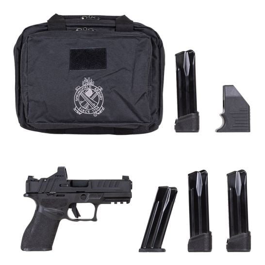 Springfield Echelon 4.0C 4" 9mm OR 15/18rd Pistol w/ Ft Tritium Night Sight Viridian Green Dot and Range Bag
